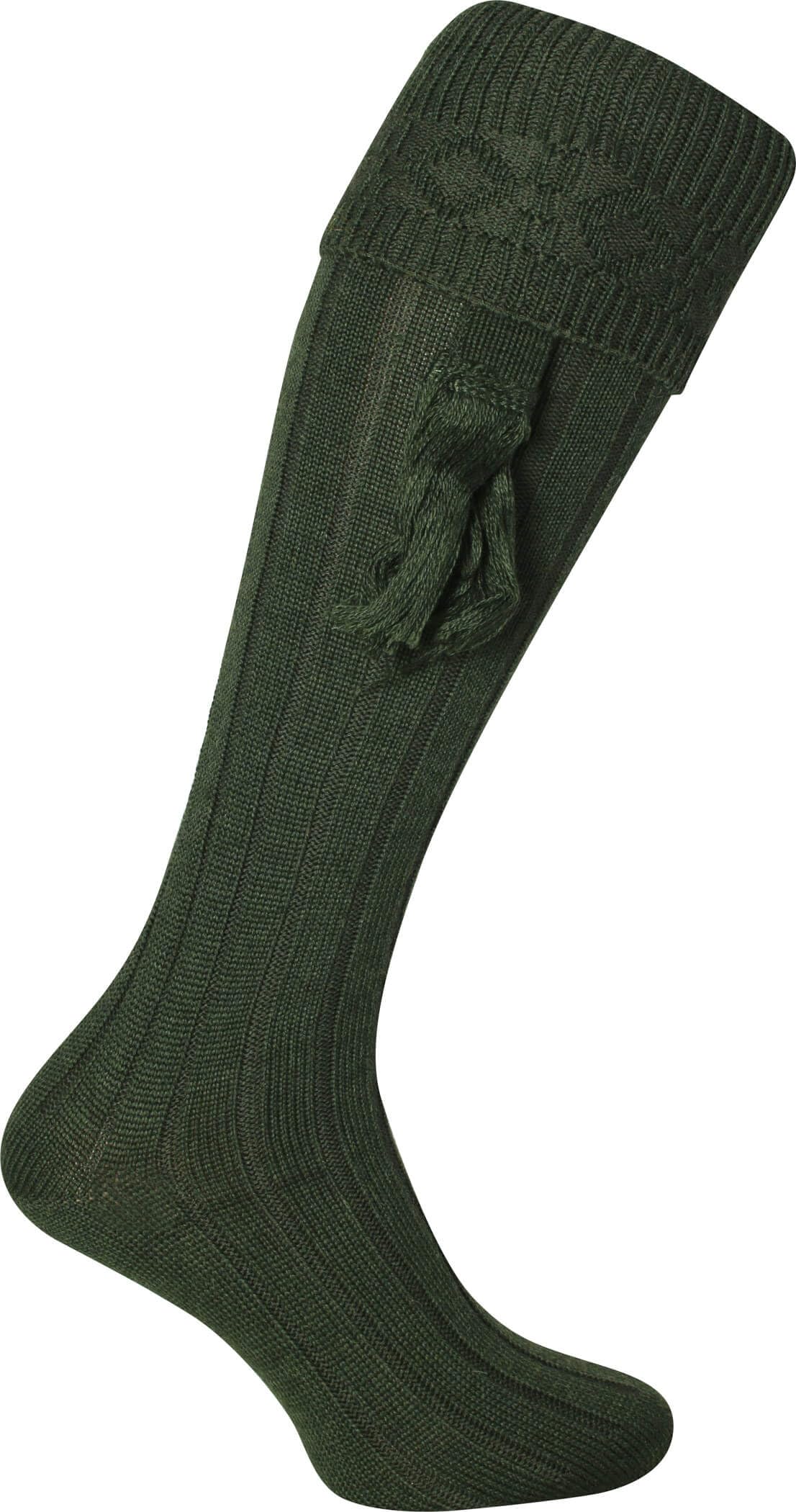 Jack Pyke Pair Of Plain Shooting Socks 8 - 11 Uk Green