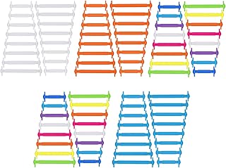 5 Pairs Silicone No Tie Shoelaces, Strech Elastic Lazy Tieless Shoe Laces Sneaker Rubber Shoe Lace for Kids Adults Board Casual Shoes No Tie Shoe Strings