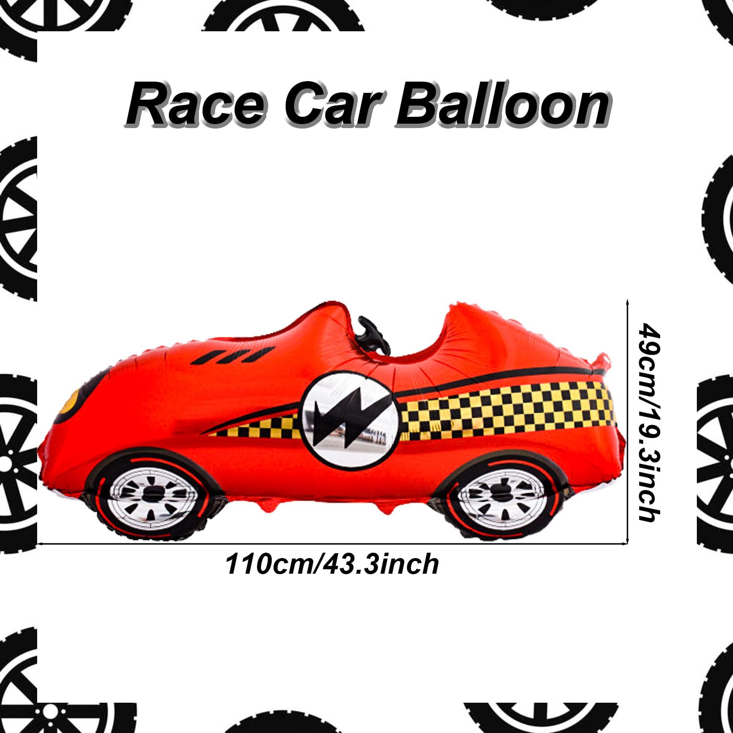 HKYOOD 153Pcs Race Car Balloon Garland Arch Kit - Red And Black Whit