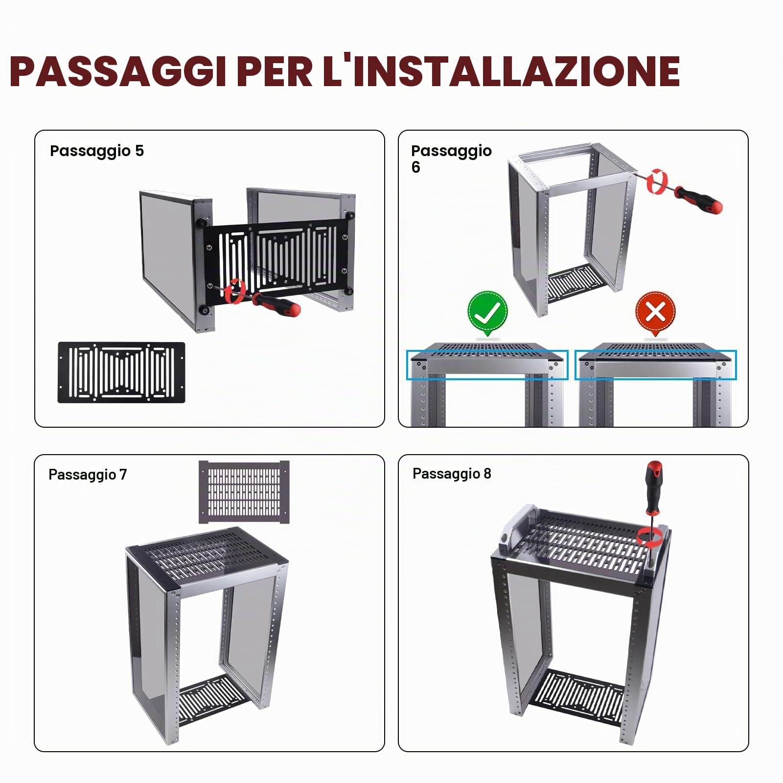 DeskPi DeskPi RackMate T1 - Armadio per server 8U, rack da 10" per rete, server, apparecchiature audio e video, custodia per montaggio a rack DeskPi RackMate T1