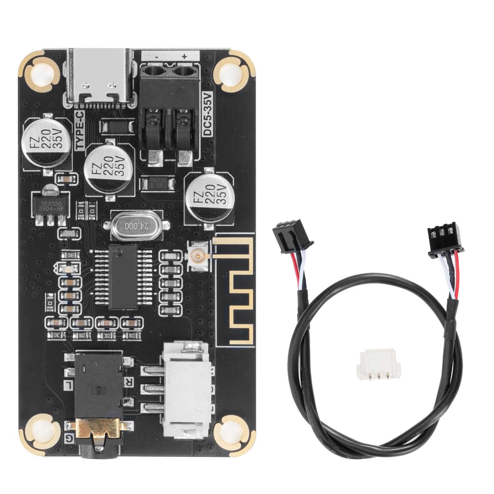 RUIZHI Bluetooth Receiving Module,MP3 DC 5-35V Portable Wireless Electronic Decoder Bluetooth Stereo Audio Receiver Board Chip for Home DIY Stereo Headset