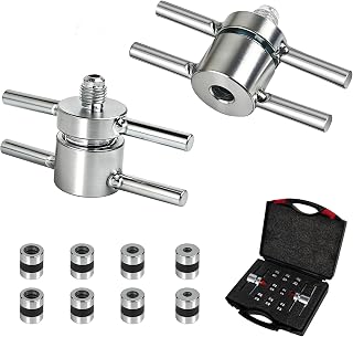 12458 Process Tube Adapter Kit,for 3/16 ",1/4 ",5/16",3/8" Copper Tubes, for HVAC Refrigeration Service Tool/Air Conditioning Systems,Flaring Adapter,Leak-Free Connection, Storage Box