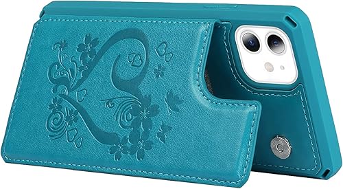 Miniatura 226 de Cavor for iPhone 11 Wallet Case with Card Slots Holder,Premium PU Leather Kickstand Feature Case [Wrist Strap] Double Magnetic Clasp Shockproof Flip