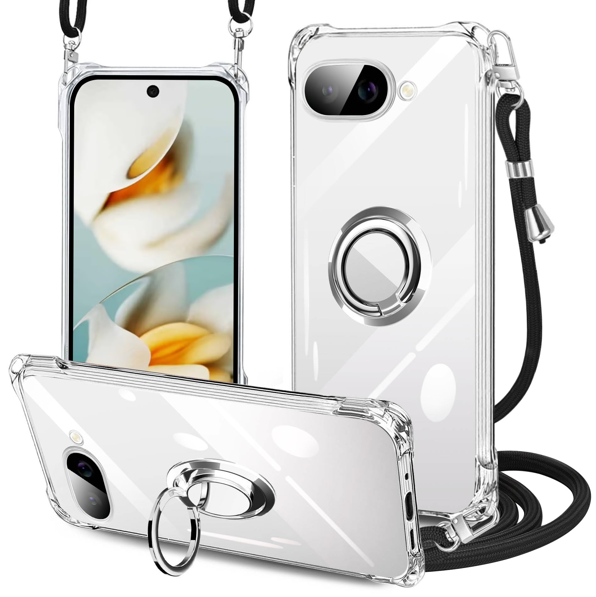 Amazon.co.jp: PAILAIMEN Google Pixel 9a ケース クリア ネック