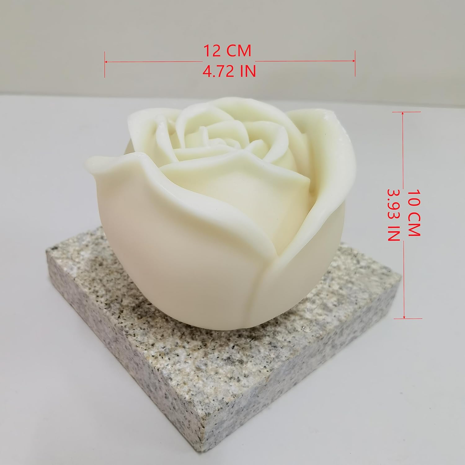 Huge LargeRose Flower Silicone Mold ，Used for Making Gypsum Candles Resin Cement Holiday Sacrifice Mould (Large D Rose)