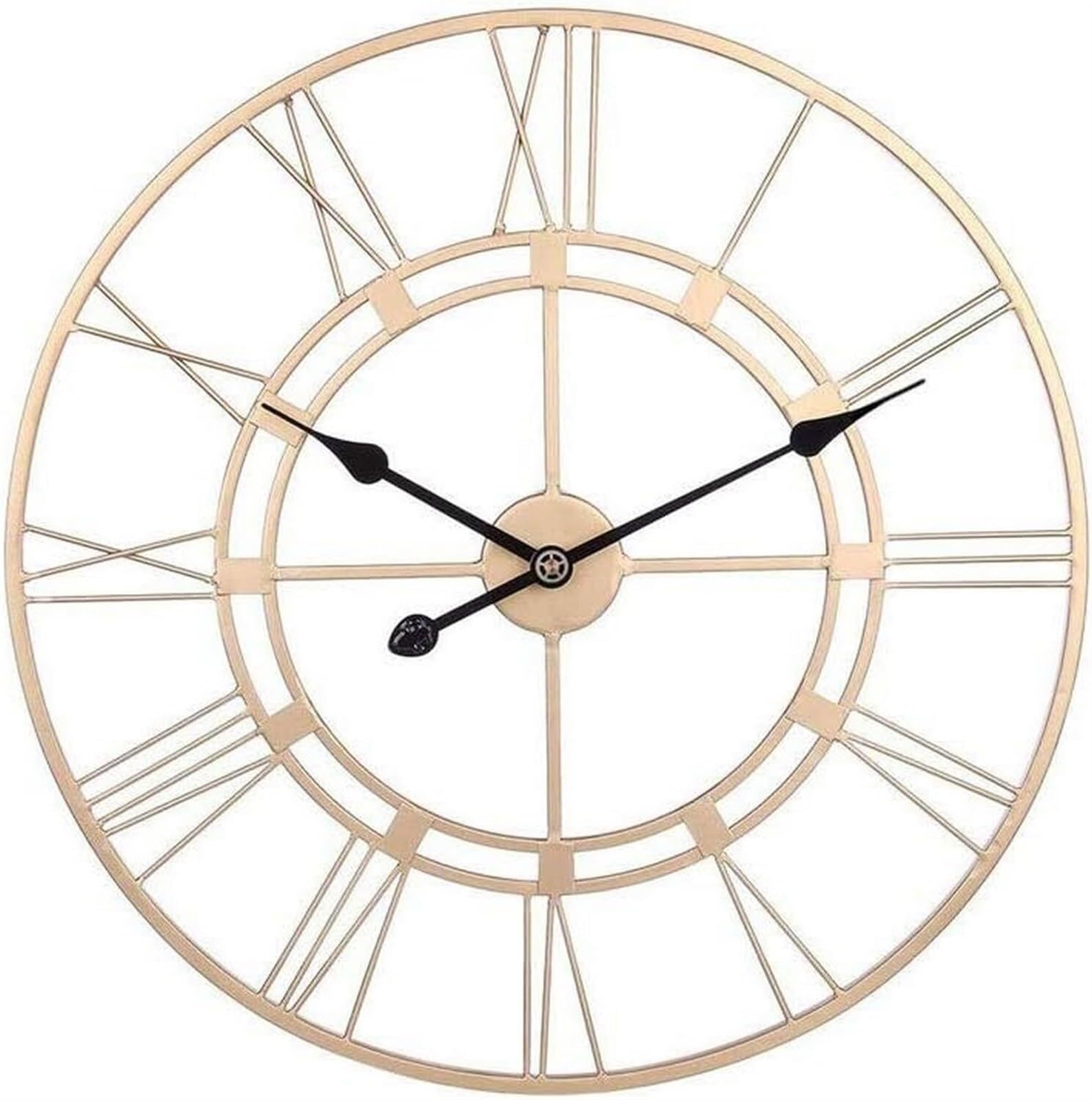 Horloge murale en métal moderne et silencieuse pour la décoration du salon