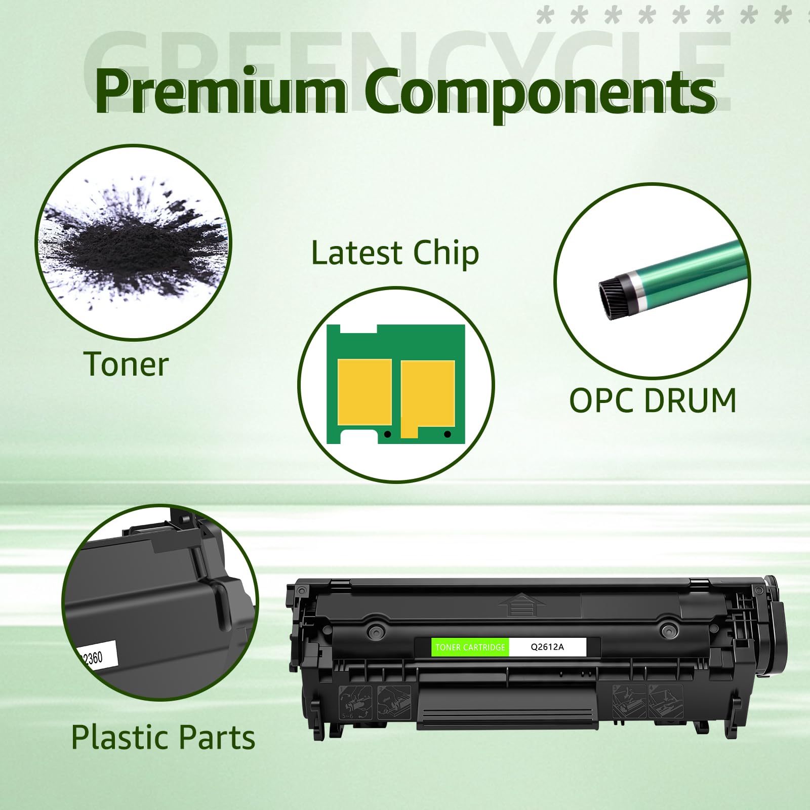 Amazon.com: greencycle 12A Toner Cartridge Replacement Compatible