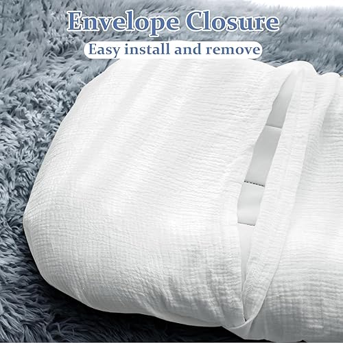 Miniatura 4 de Funda de muselina para tumbona de bebé, funda suave de algodón orgánico para recién nacidos, para bebés niños y niñas (blanco)