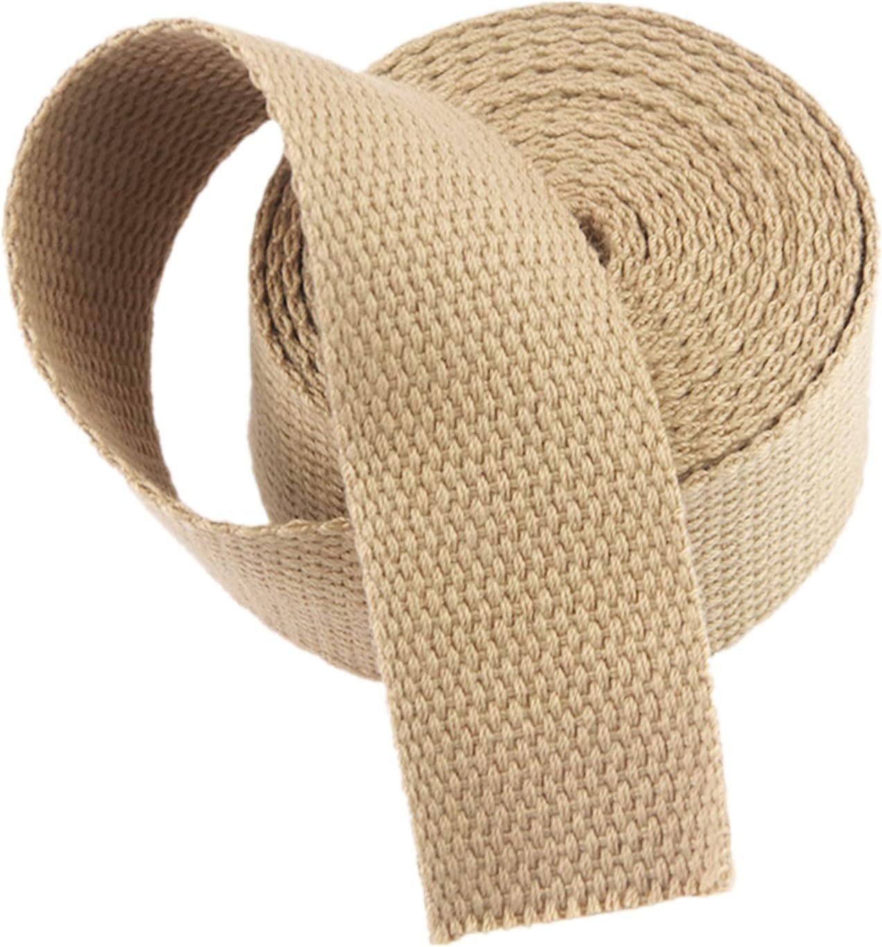 ABB Ropes & Niwars 38 MM Khaki Spun Polyester Webbing Sling Belt for Lifting and for Bags Luggage School and Collage Bag Travel Bag Sports Safety Harness Purpose and DIY - 10 Mtrs-picture-38