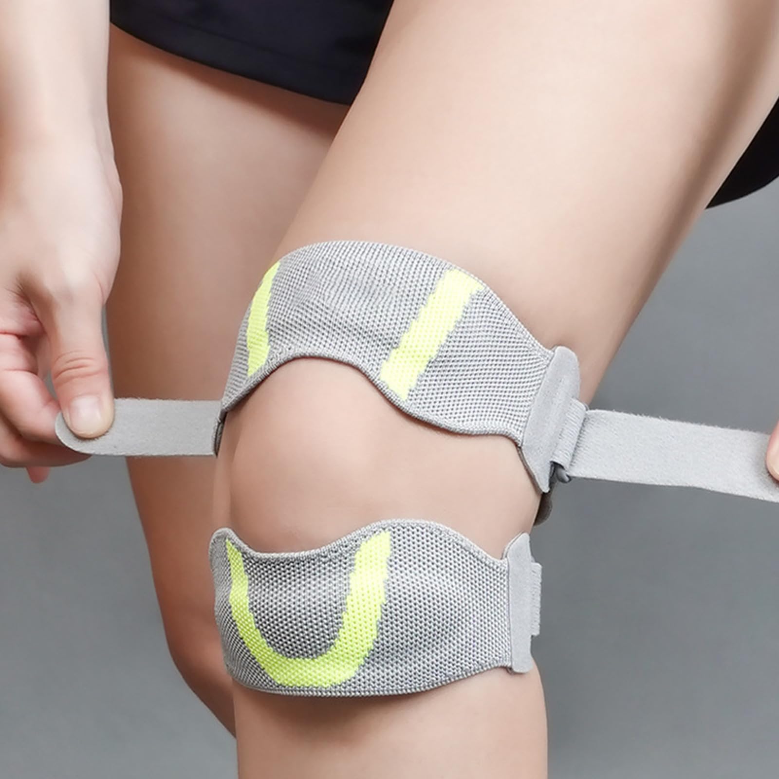 Stabilizzatori Ginocchio Doppie Compressione Cuscinetti Silicone Atletico Protezioni Cinghia Brace