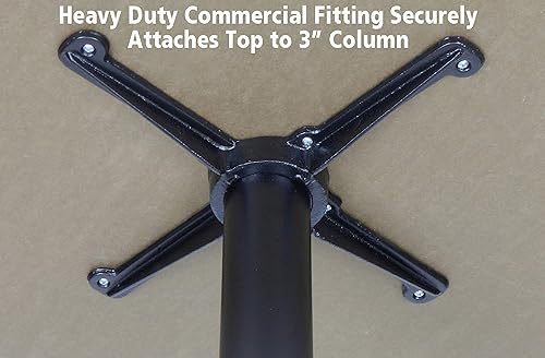 Miniatura 6 de Correll BXT24R-06, mesa de 24 pulgadas redonda, mediana, de roble en la parte superior y base negra, para cafés y salas de descanso, Arce de fusión,