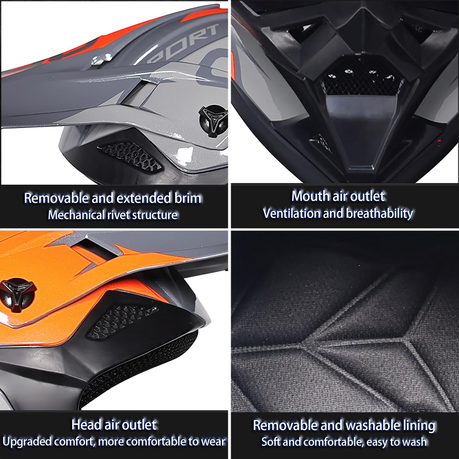 Cascos Motocross ATV jóvenes niños y Adultos con Gafas homologados por el Dot Cascos MTB Off-Road BMX Enduro Downhill y Quad Casco protección Motos Cross y Street