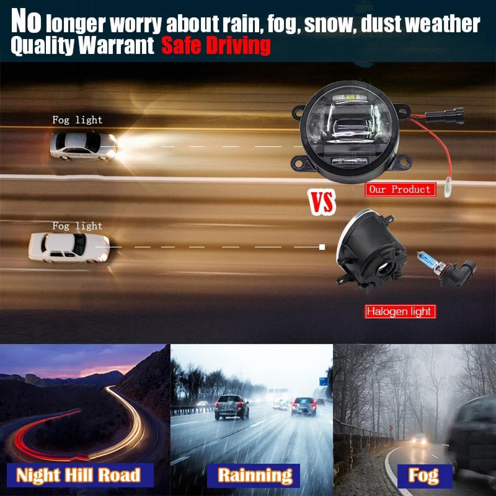 Mistlampen 2 X Samochodowe światła przeciwmgielne LED Lampy do jazdy dziennej DRL Dla Suzuki Dla Grand Dla Vitara Dla Alto Dla Swift Dla Splash Dla Jimny Dla Ignis