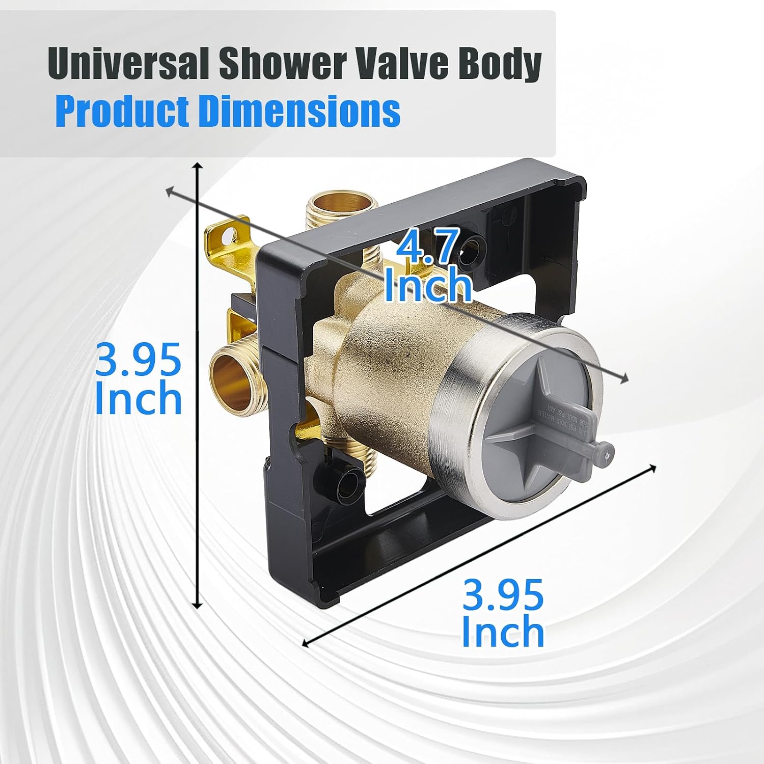 R10000-UNBX Shower Valve Brass Body, Compatible with Delta 13/14/17 or 17T Series, Fits Faucet Most Single-Function, Dual-Function, or Dual-Function Thermostatic Trim Kits.
