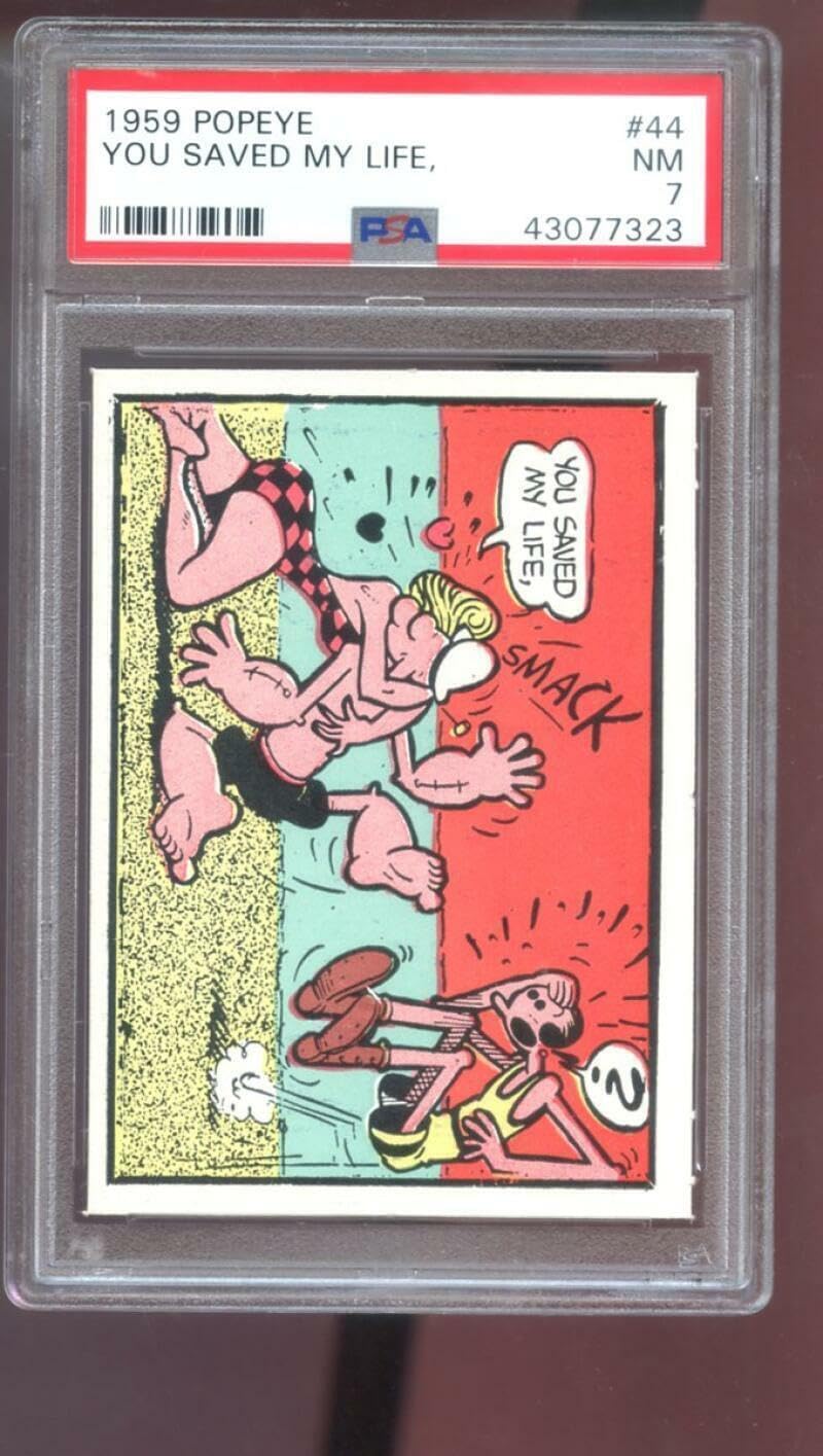 1959 Popeye #44 You Saved My Life PSA 7 Graded Card NM Ad-Trix King Features - Unsigned Basketball Cards