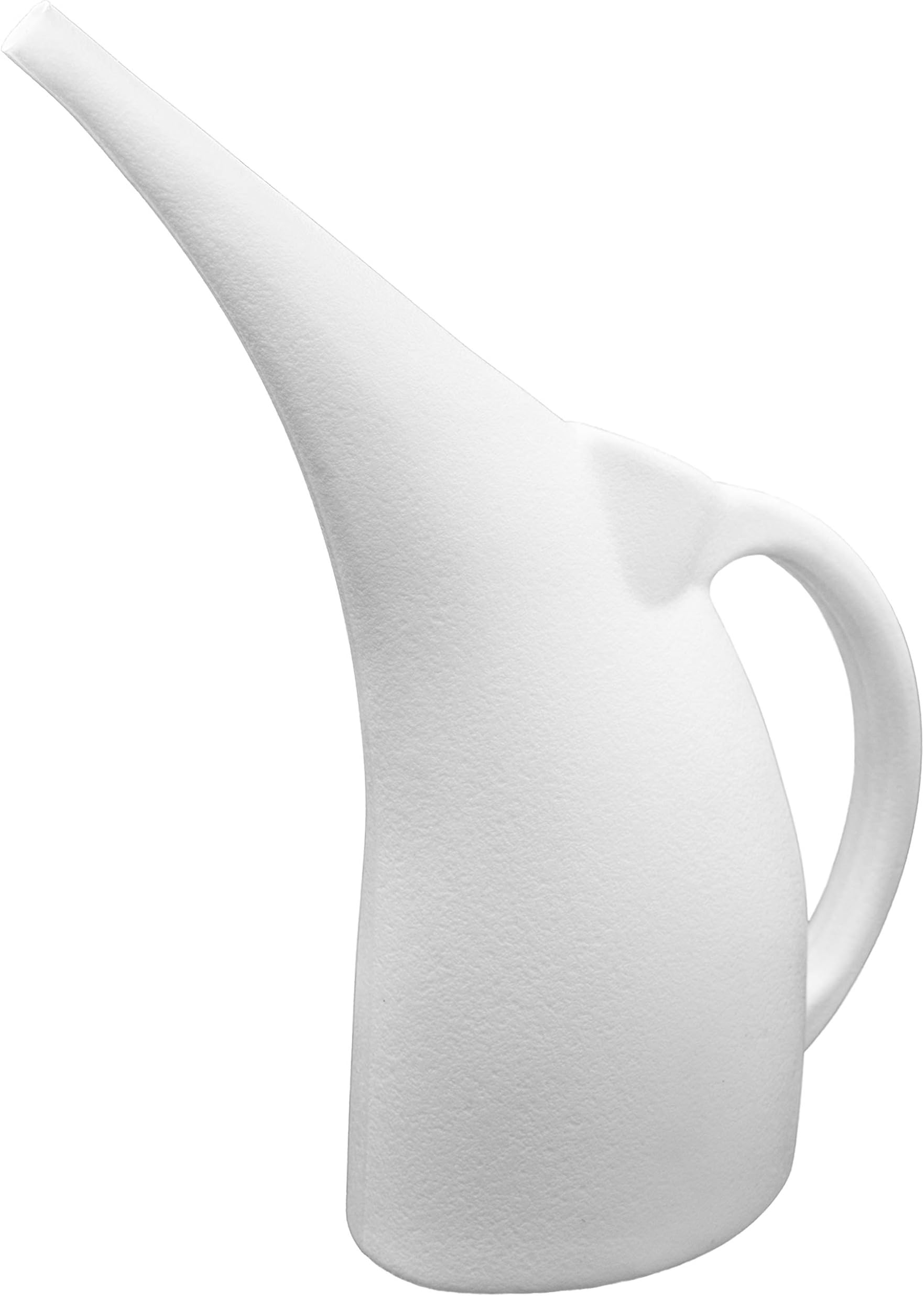 Pure White 1/2 Gallon Watering Can for Indoor and Outdoor house plants, flower pots, herbs and vegetable gardens | 100% Recyclable Cute Plastic Watering Pot | Shatterproof | Ergonomic | Lightweight |