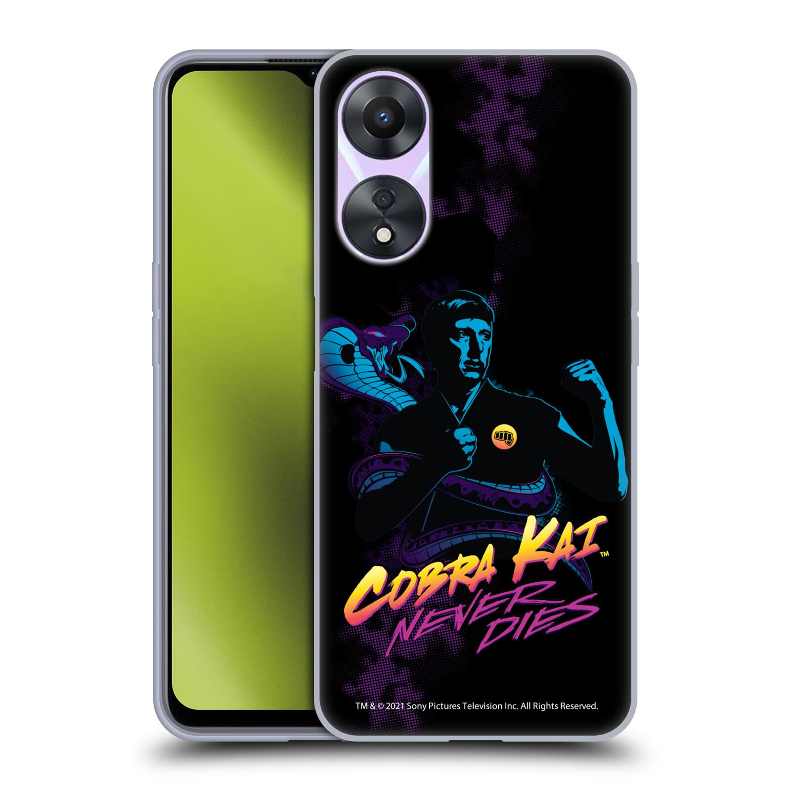 Head Case DesignsOfficially Licensed Cobra Kai Johnny Lawrence Never Dies Key Art Soft Gel Case Compatible with Oppo A78 5G
