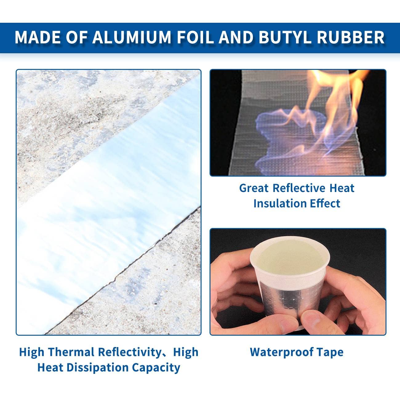 Car Waterproof Butyl Aluminum Foil Tape