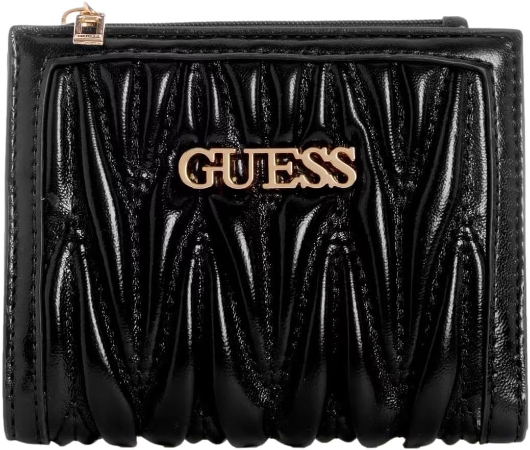 Bleu Metallic Quilted ID Snap Wallet