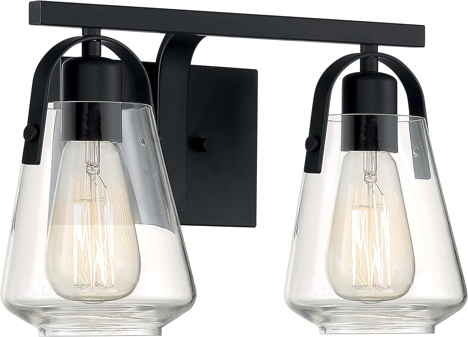 NUVO 60/7102 Skybridge 2 Light Vanity Fixture,Matte Black