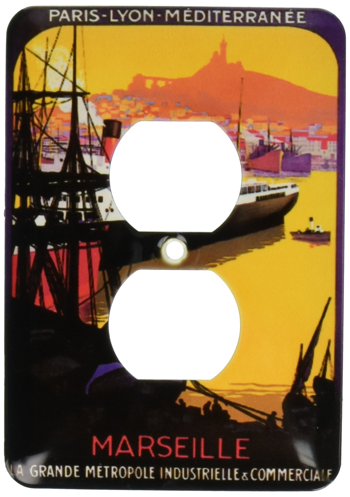 Affiche Paris Lyon Méditerranée bateau à vapeur souvenir d'antan