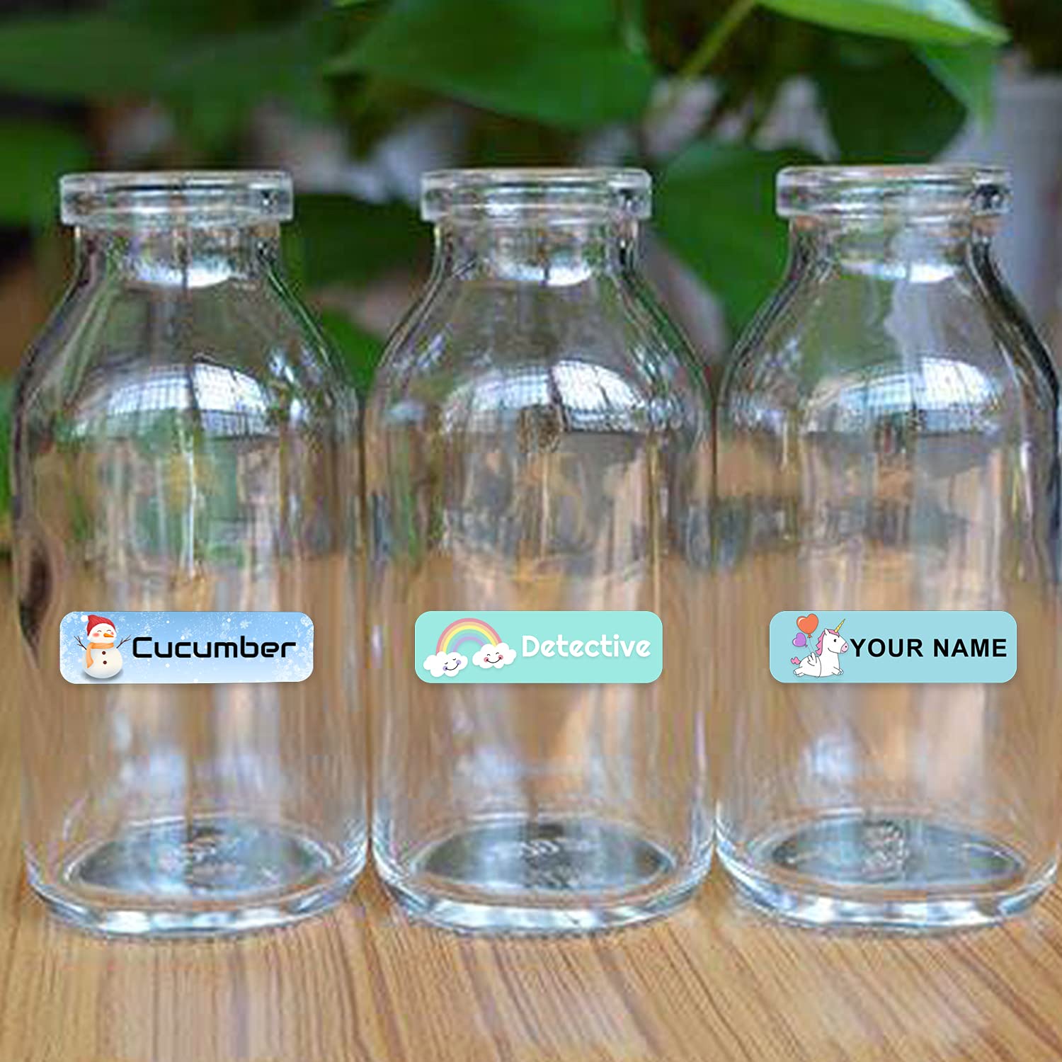 Customized Name Labels for Girls Boys Toddlers Babies and Kids Name Labels?Personalized Name Sticker,Waterproof, 200 ct. (Unicorn Home)