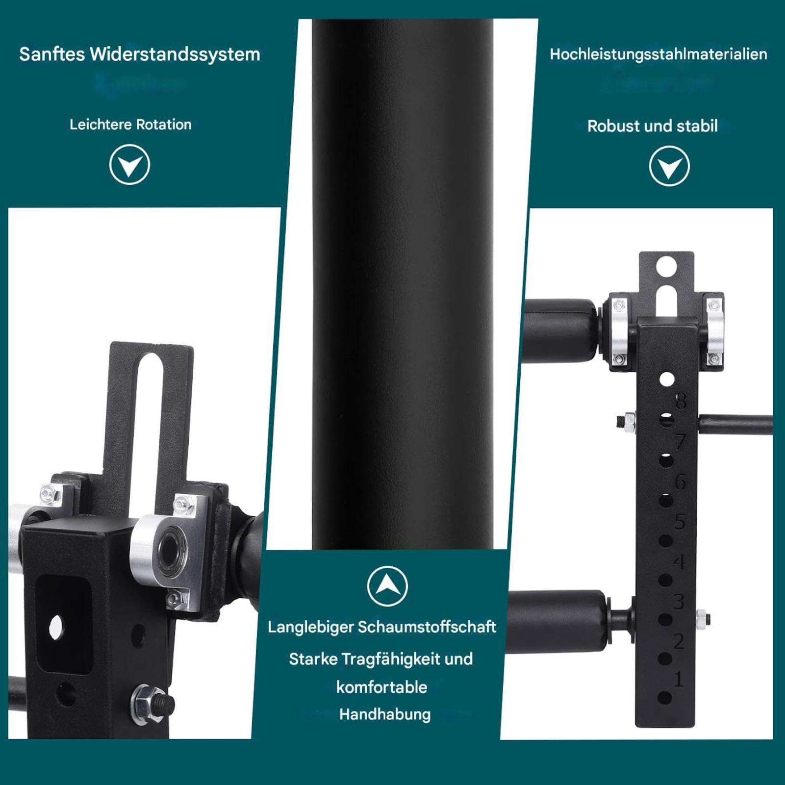 Beinstrecker und Curler Verstellbarer Beinstreckeraufsatz Beinbeuger Gerät im Sitzen Maximale Gewichtskapazität 120kg für das Training der Beinmuskulatur (18mm/26mm)