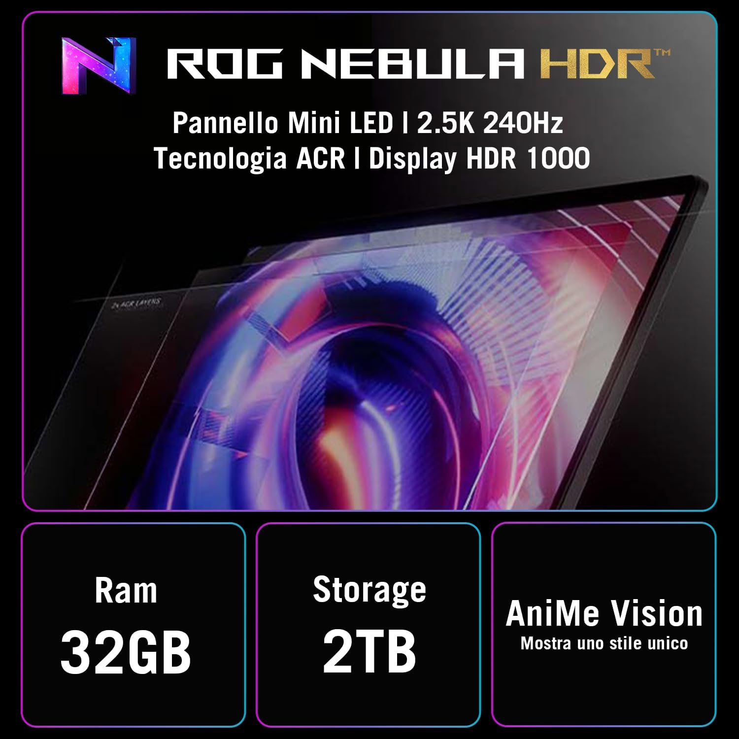 ROG Strix SCAR 18 (2025) con Display ROG Nebula HDR da 18" a 240Hz - Notebook - Immagine 2