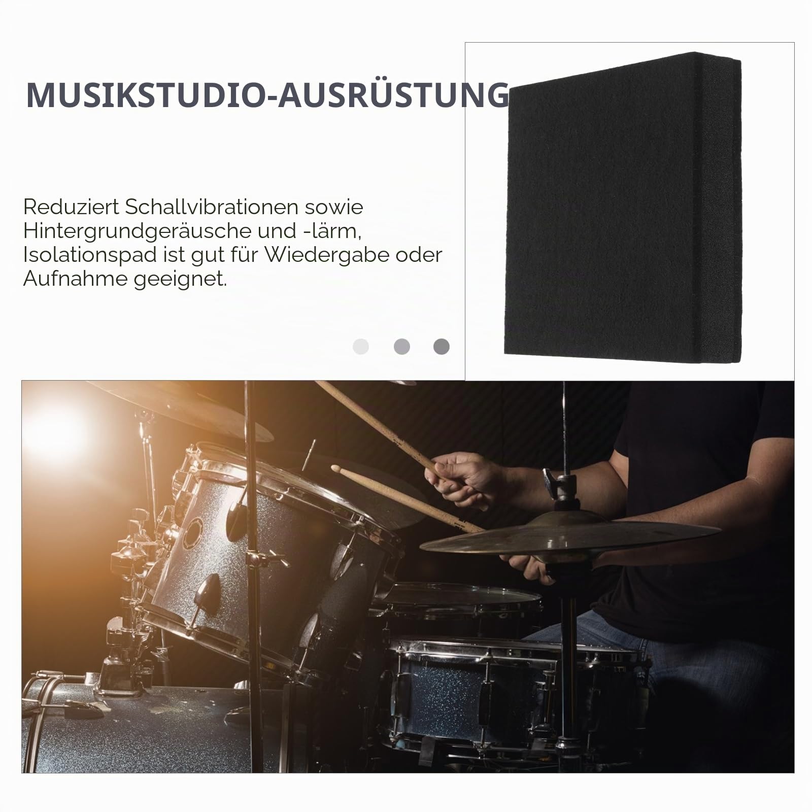 Vaguelly Subwoofer-Isolationspad 20X20X1.9 Zoll Schalldämpfende Isolierpads Für Schlagzeug Monitor Lautsprecher Schallabsorbierende Bodenpad Zur Geräuschunterdrückung