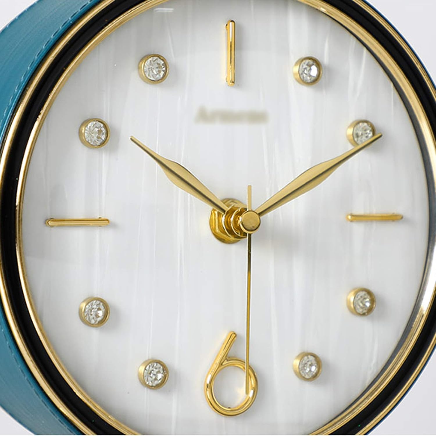 SUNESA Table Clock Cute Desk Clock with Metal Base, Home Desktop Creative Table Clock/Mantel Clock, Can Be Used As an for Your Family Desk Clock (Color : Orange)
