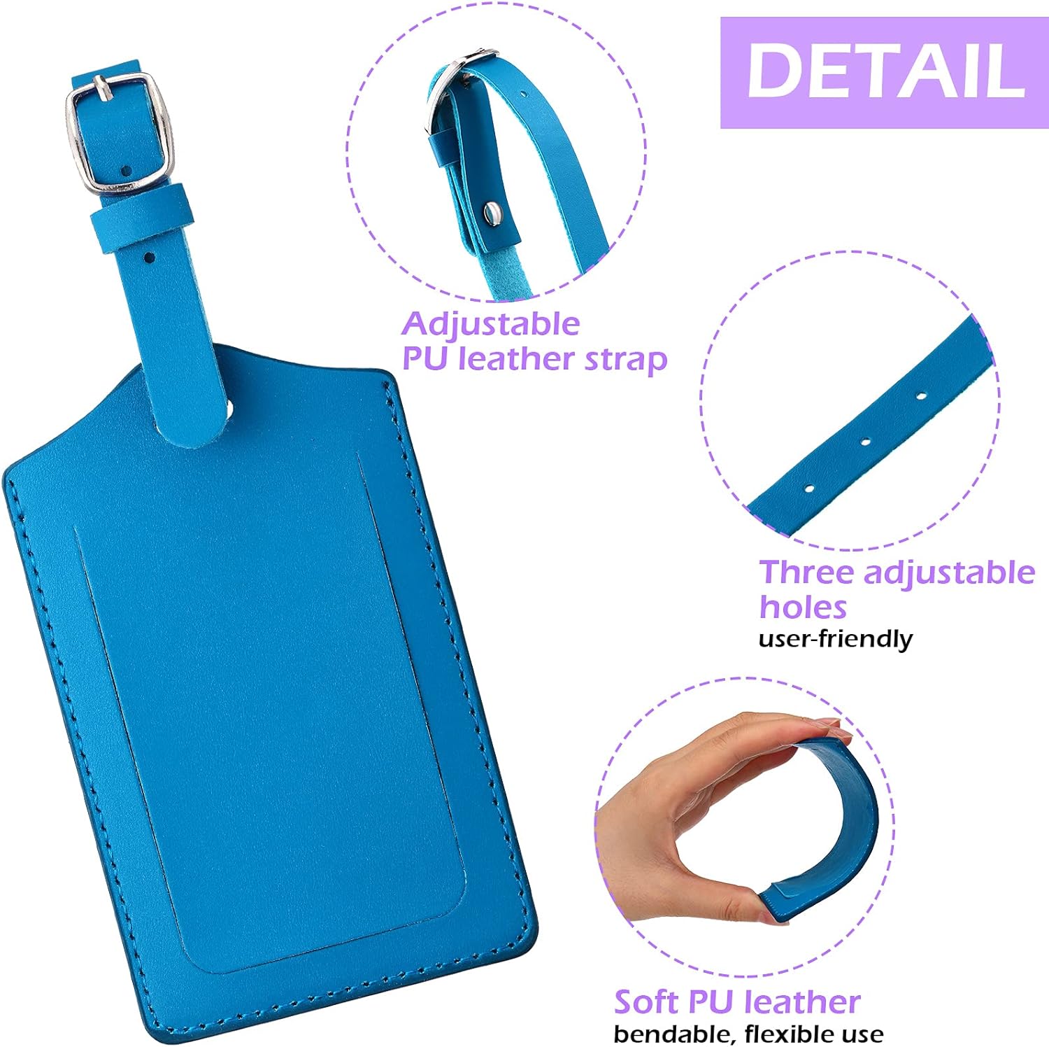 8 Pieces PU Leather Luggage Bag Case Tags PU Leather Name ID Labels Privacy Luggage Labels for Travel Bag Suitcase (Yellow, Pink, Blue, Brown, Purple, Watermelon Red, Orange, Black) : Clothing, Shoes & Jewelry