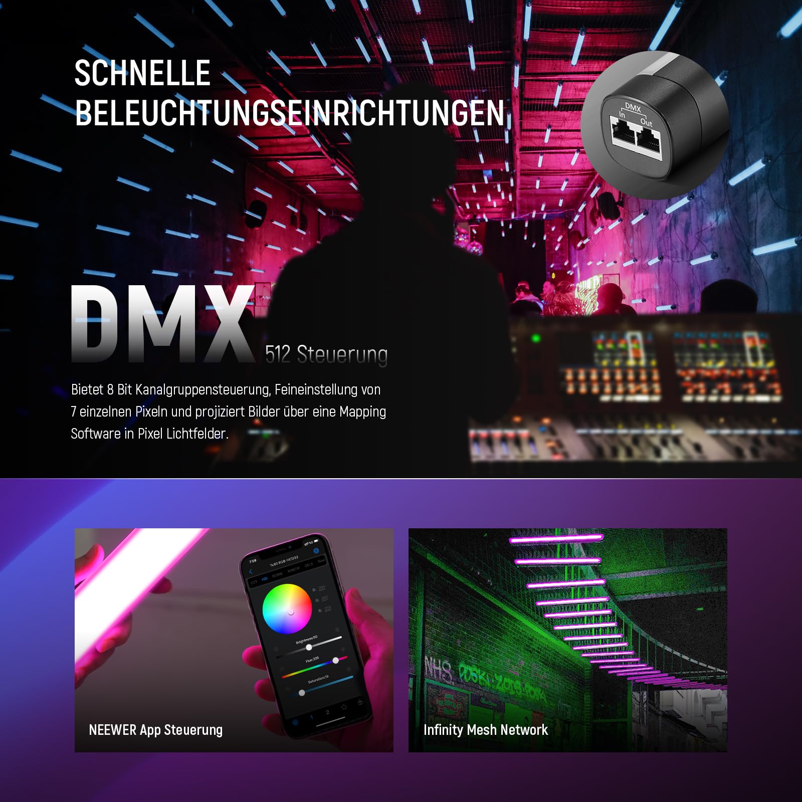 Neewer TL60 RGB Lichtstab – Bild 7