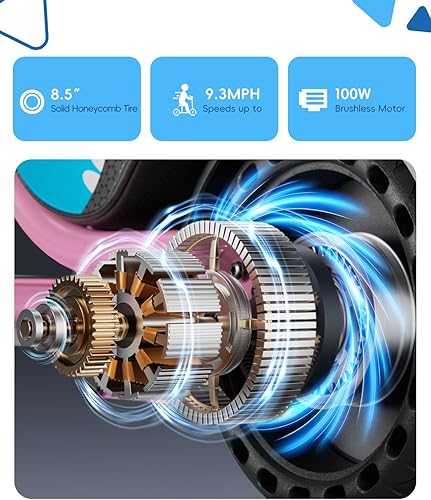 Miniatura 6 de Hiboy JoyHaul Electric Scooter for Kids, Ages 4-10  LED Neon Lights, 100W Brushless Motor, 56.16Wh Battery, Under-Seat Storage & Safety Brake