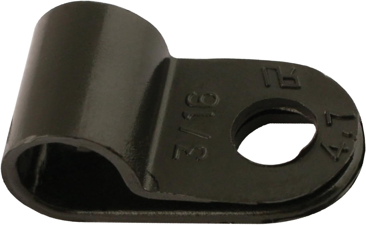 Connect 30352 Nylon P-Clip, Black, 9.0 mm, Set of 100