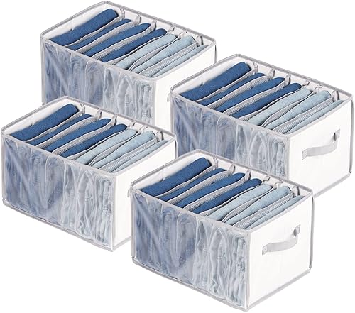 Vista 10 de Univivi Organizador de ropa extragrande para armario, organizador portátil para pantalones, suéteres, para armario, camisetas, ropa interior, 7