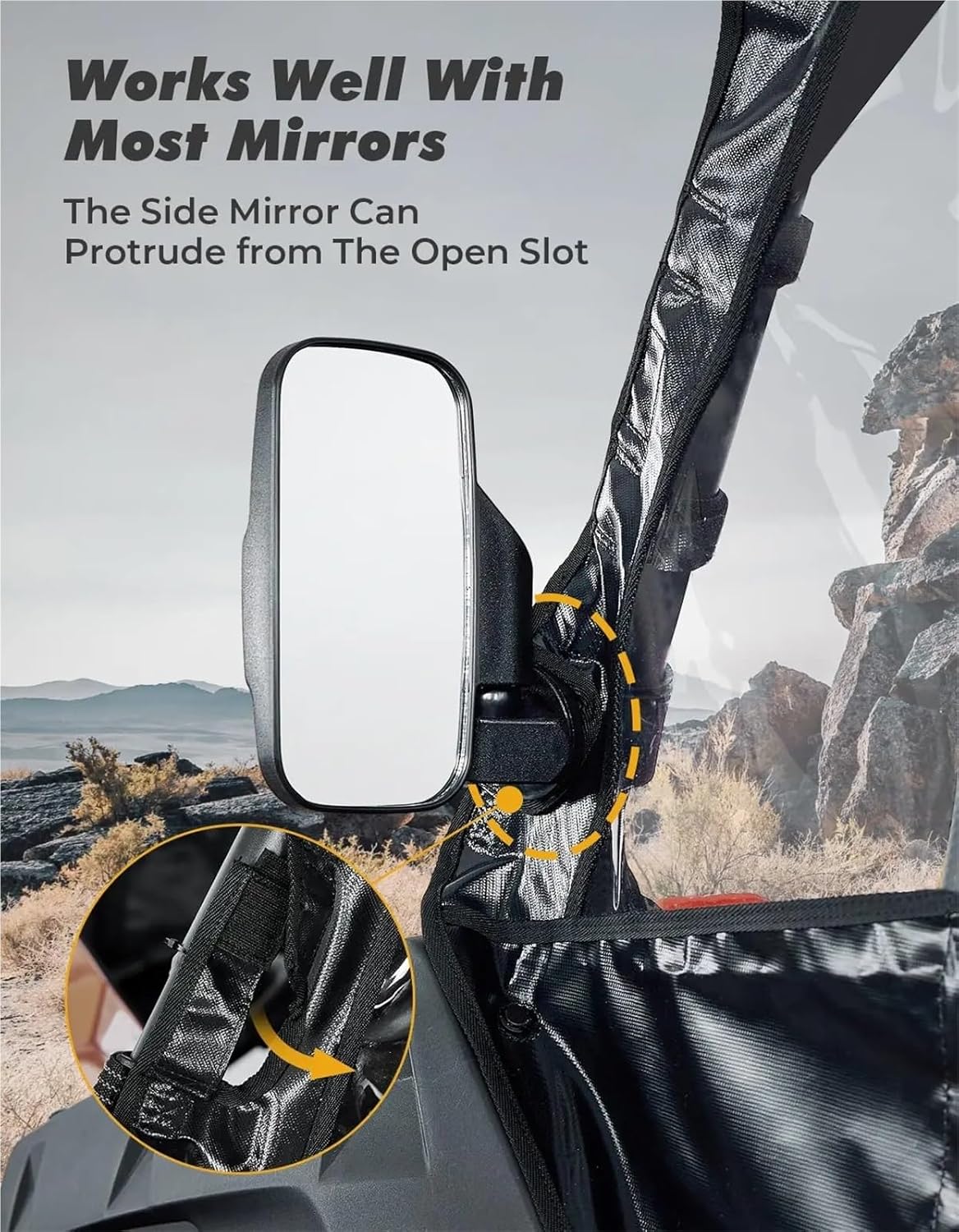 ジッパーソフトドア UTV キャブエンクロージャー 上部ドア に適合するZフォース 800 EX/トレイル 2014-2018 50