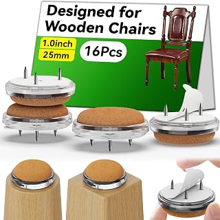 Nail on Felt Pads | Felt 16Pack | Wooden Chair Specific, Premium Floor Protectors | Nail On Chair Leg Pads, Nail in Furniture Pads for Furniture Legs |Protect Floors Anti-Scratch Reduce Noise