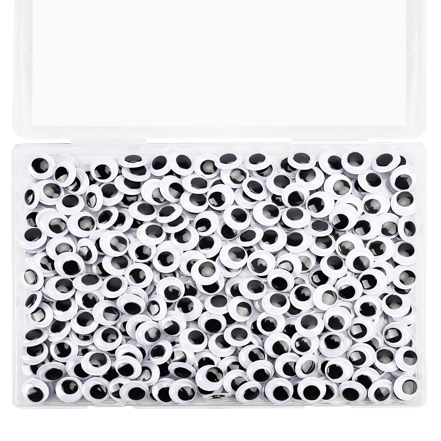 300PCS 15mm Googly Eyes Self Adhesive for Crafts with Storage Box.