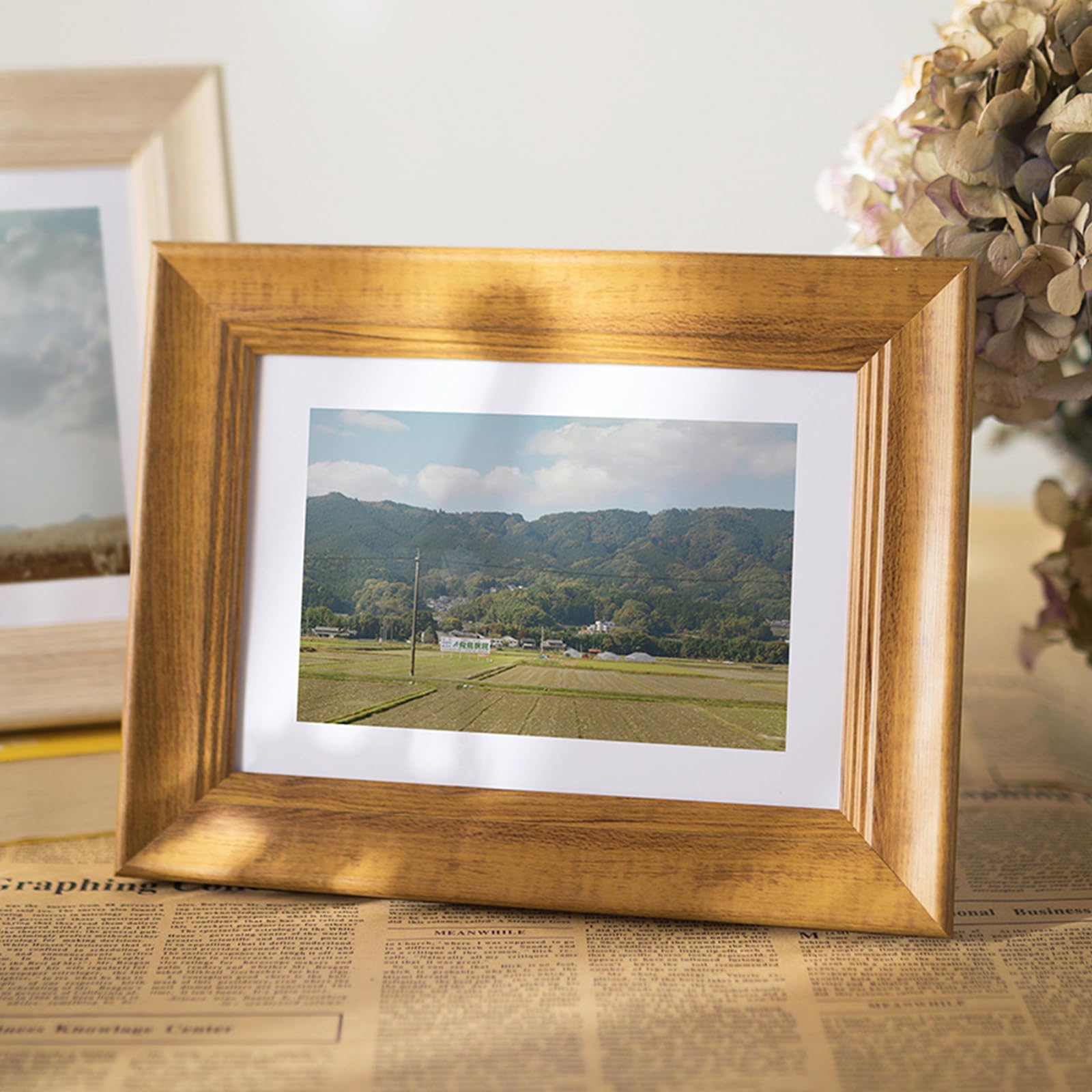 marysgift Photo Frame 4x6 Anniversary Wedding Gifts for Her Him Contemporary Wooden Picture Fram for Couples Wife Husband (Wood01,6") - Image 3