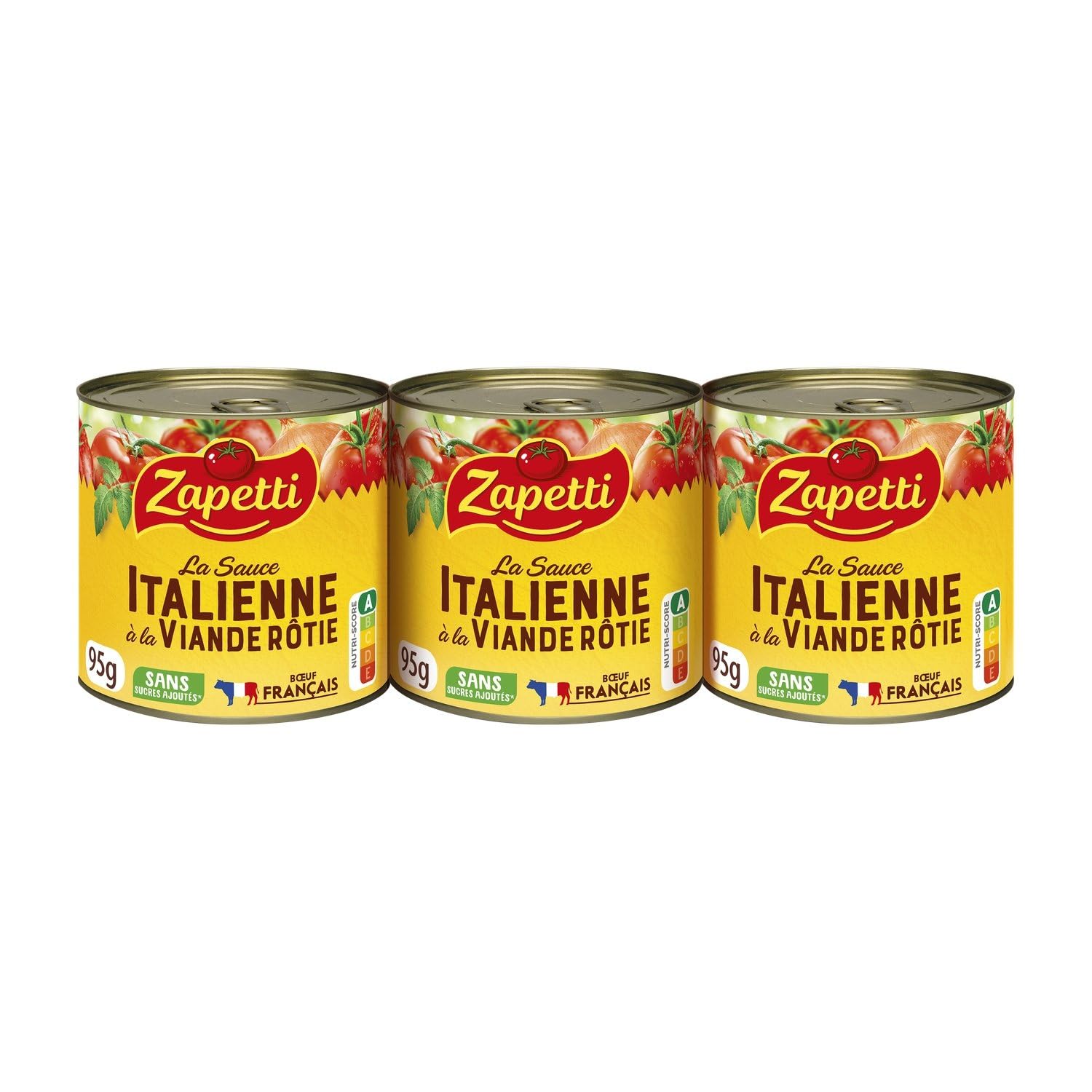 ZAPETTI – Trio de Sauces Italiennes Savoureuses, Parfaites pour Sublimer Vos Plats (3 x 95g) - Le lot de 4