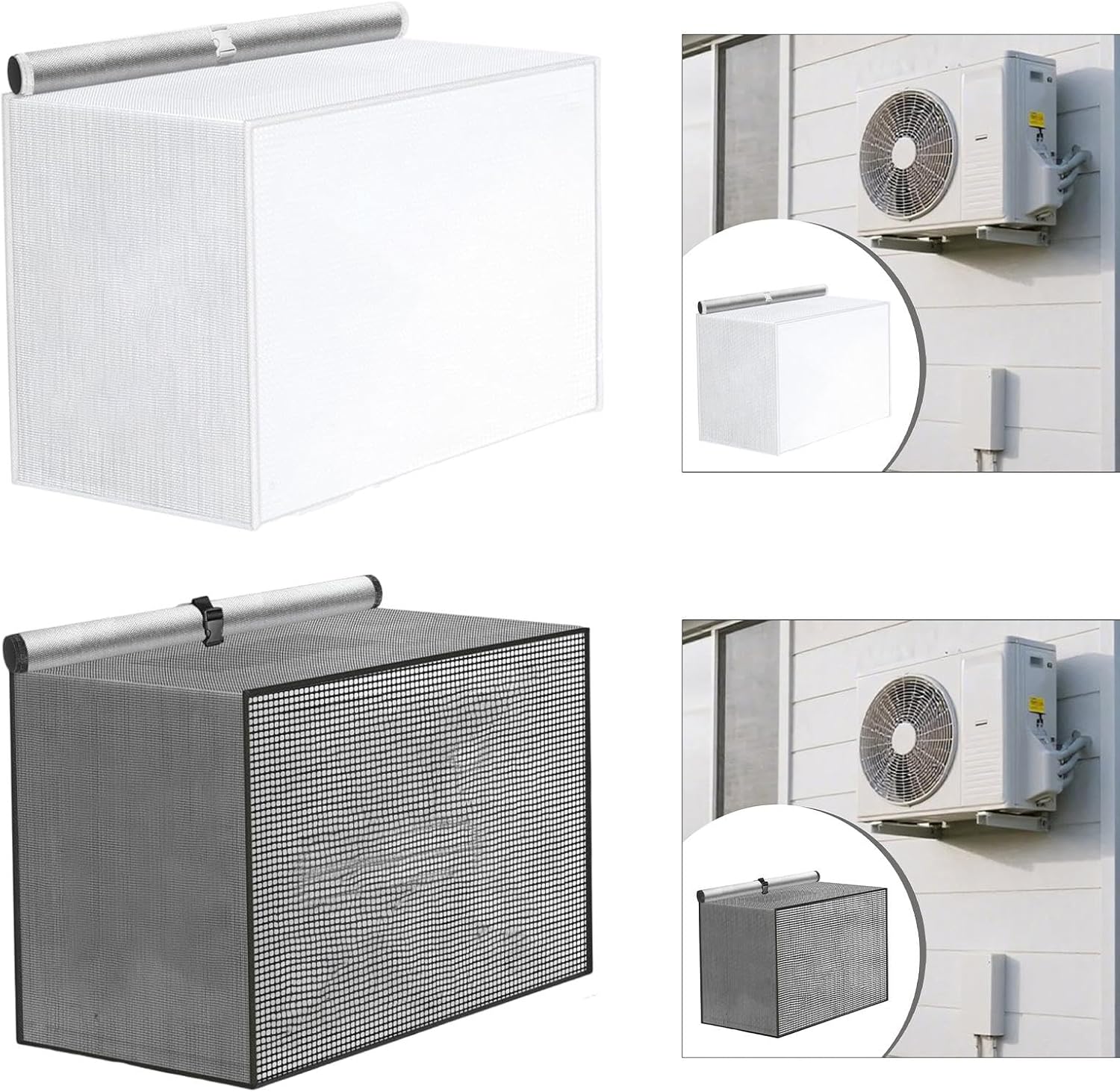 Outdoor Air Conditioner Cover for Outside Units Bedroom Universal Fabric Top Black Home & Garden