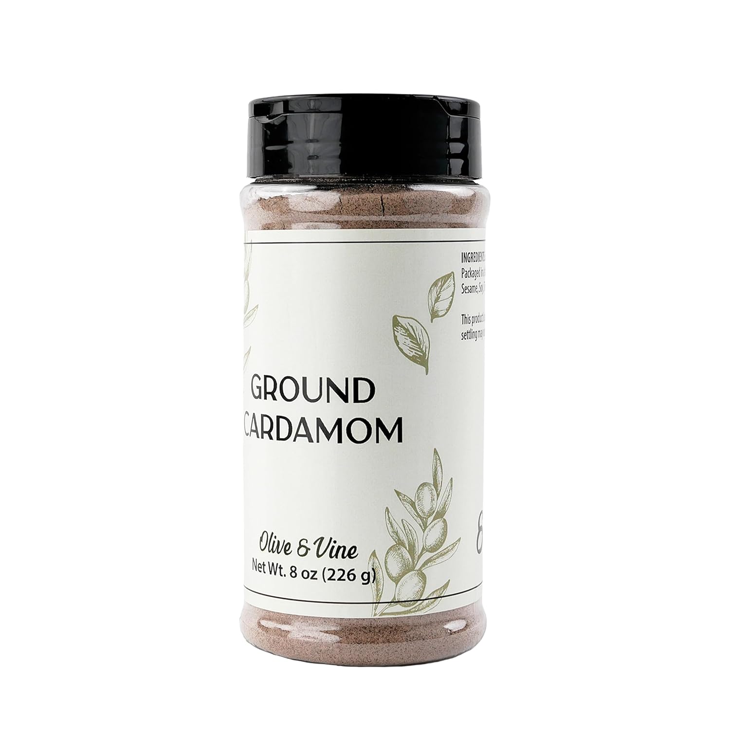 Olive & Vine Ground Cardamom, Warm & Spicy, For Baking & Curries, Rich Tradition, Authentic Taste, For Global Recipes (8 Ounce)