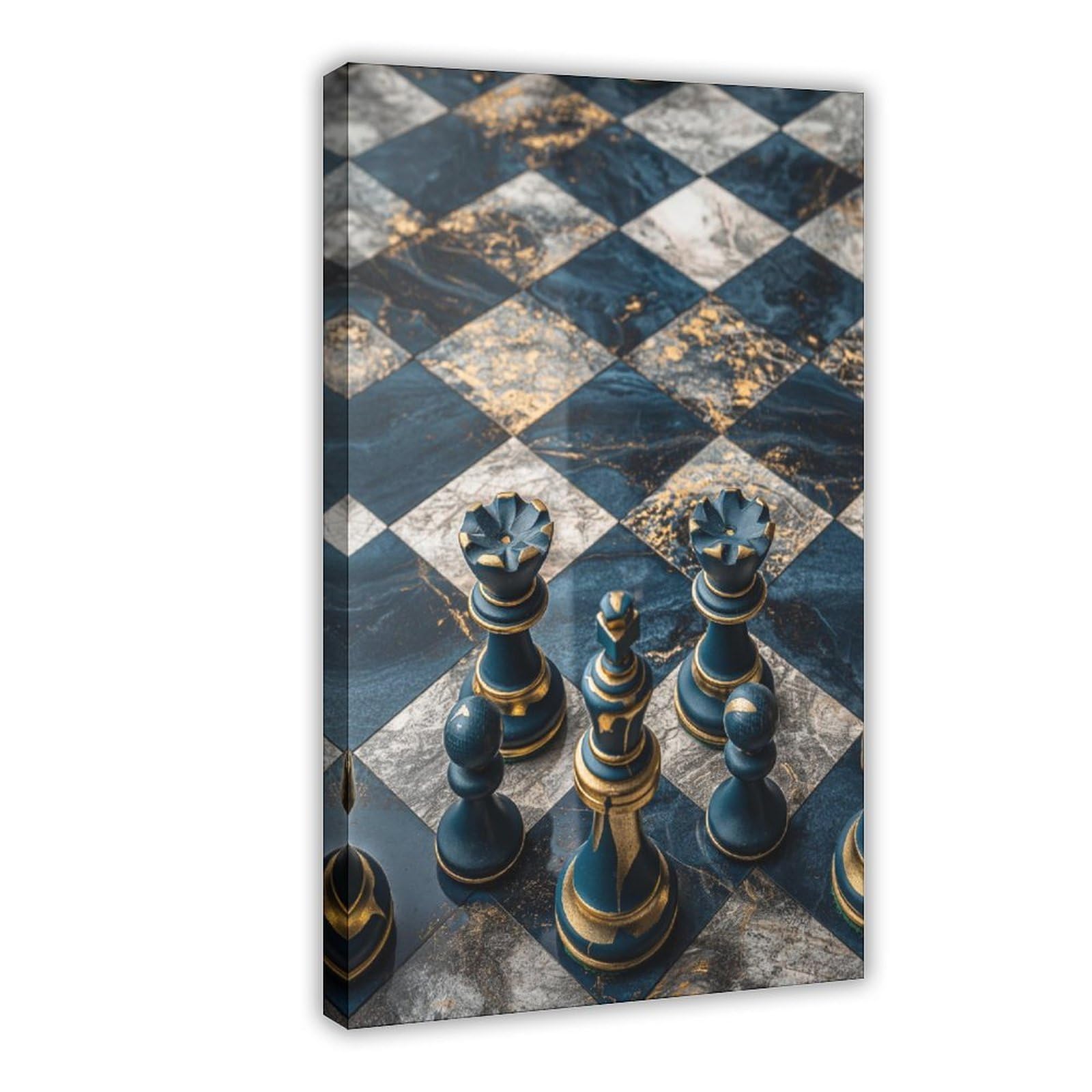 YWTJAX Luxury Chess Poster Canvas Poster for Living Room Decor Gift