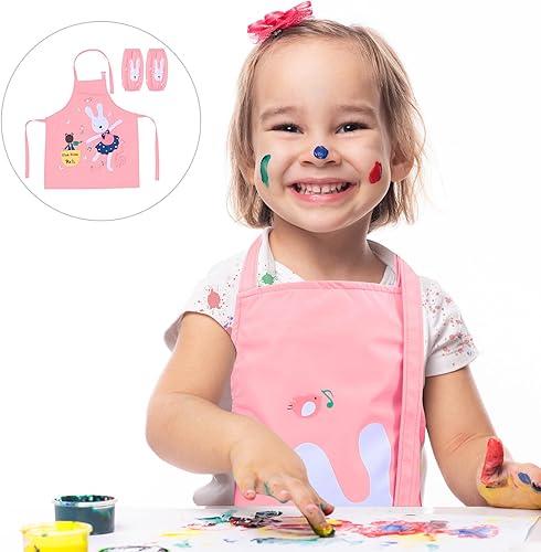 Miniatura 8 de Breathable Apron with Pocket and Sleeves for Painting Baking Cooking Reusable Art Smock for Boys and Ages for Creative Activities and Outdoor Use