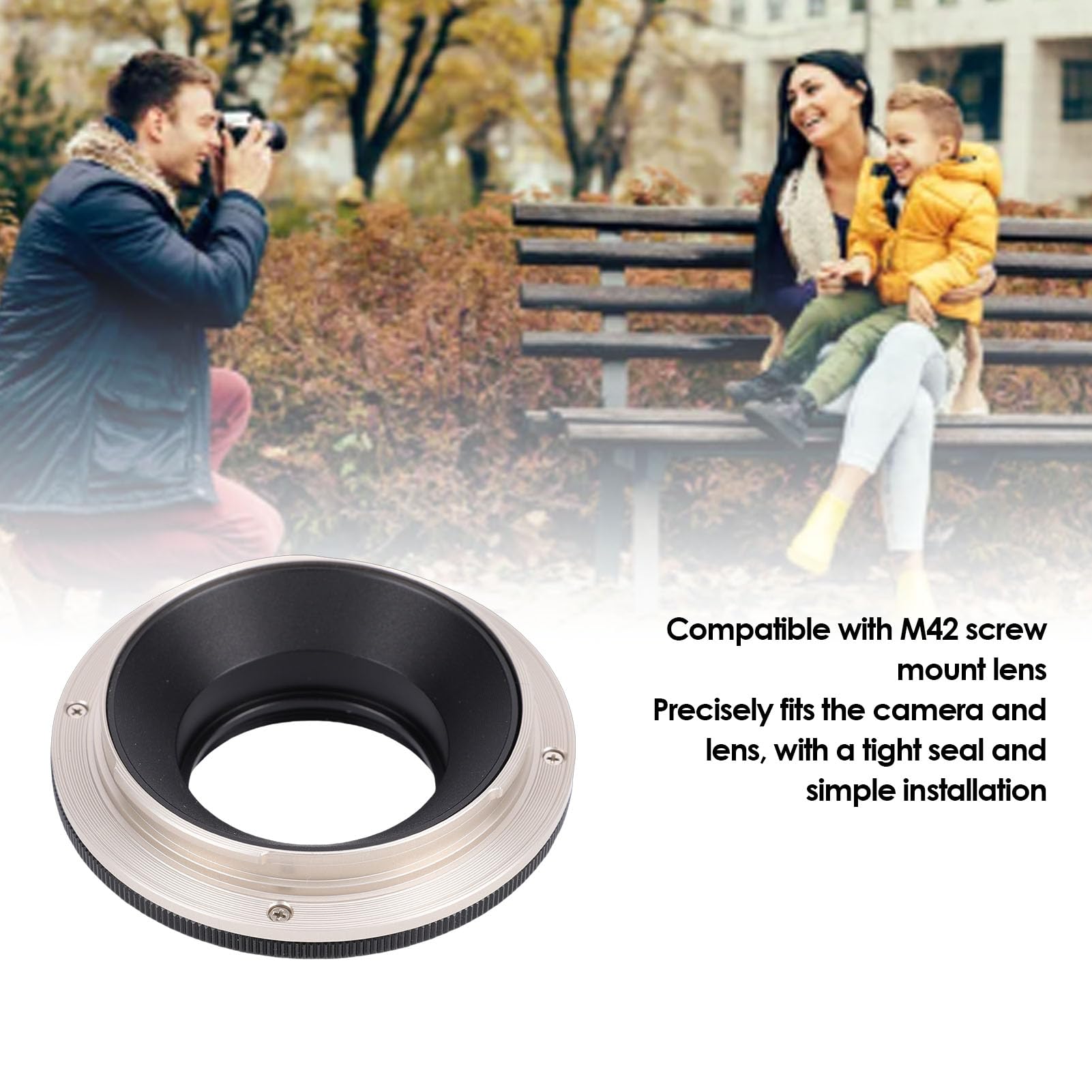 Adattatore da M42 a GFX, Anello Adattatore per Montaggio Obiettivo Compatibile con Obiettivo con Filettatura N42 per Fotocamera Fuji GFX GFX50 GFX100 GFX100RF GFX100SII