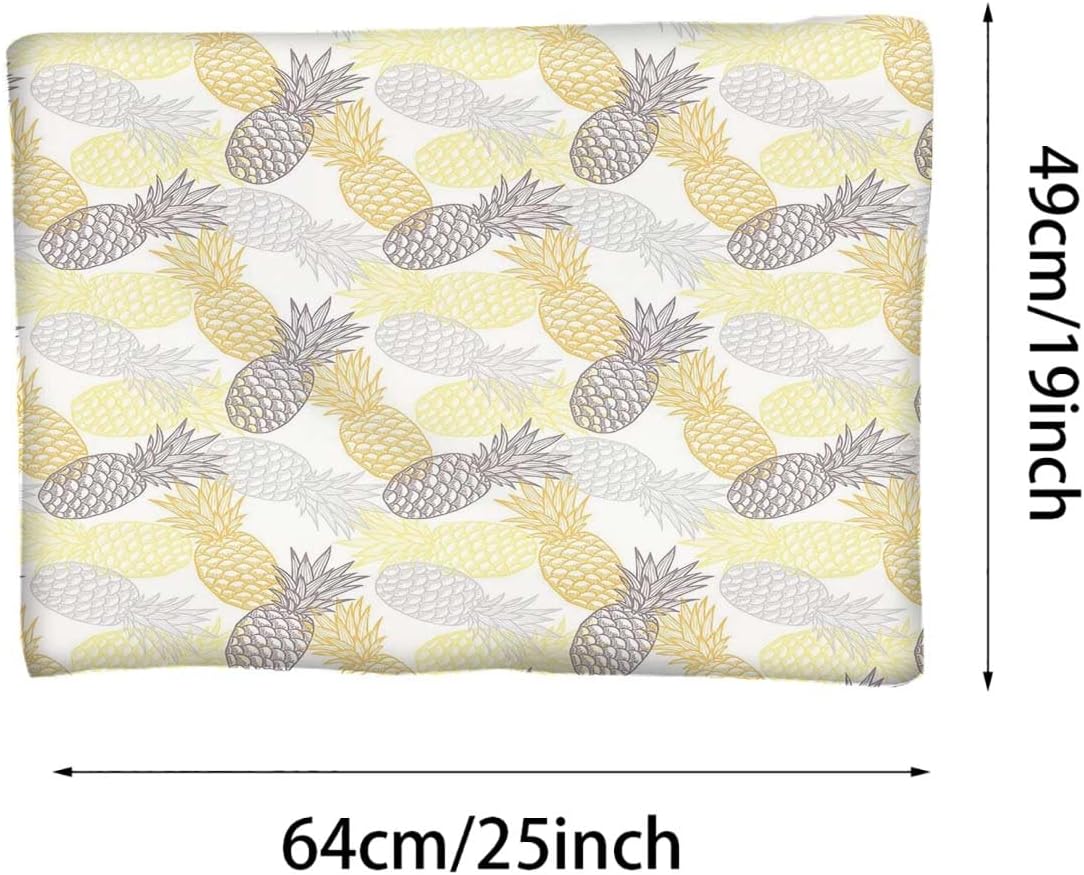 review Marigold Dimgray Thermal Pet Mat Bed Liner Soft Toned Exotic Pineapple Figures Tropical Self Heating Cat Pad Thermal Cat and Dog Warming Bed Mat Fruits 19