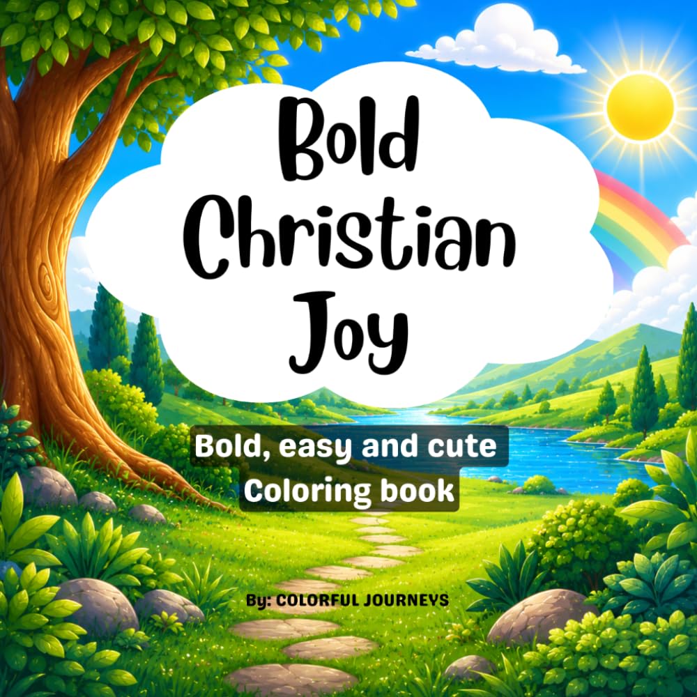 Bold Christian joy: Bold, easy and cute coloring book