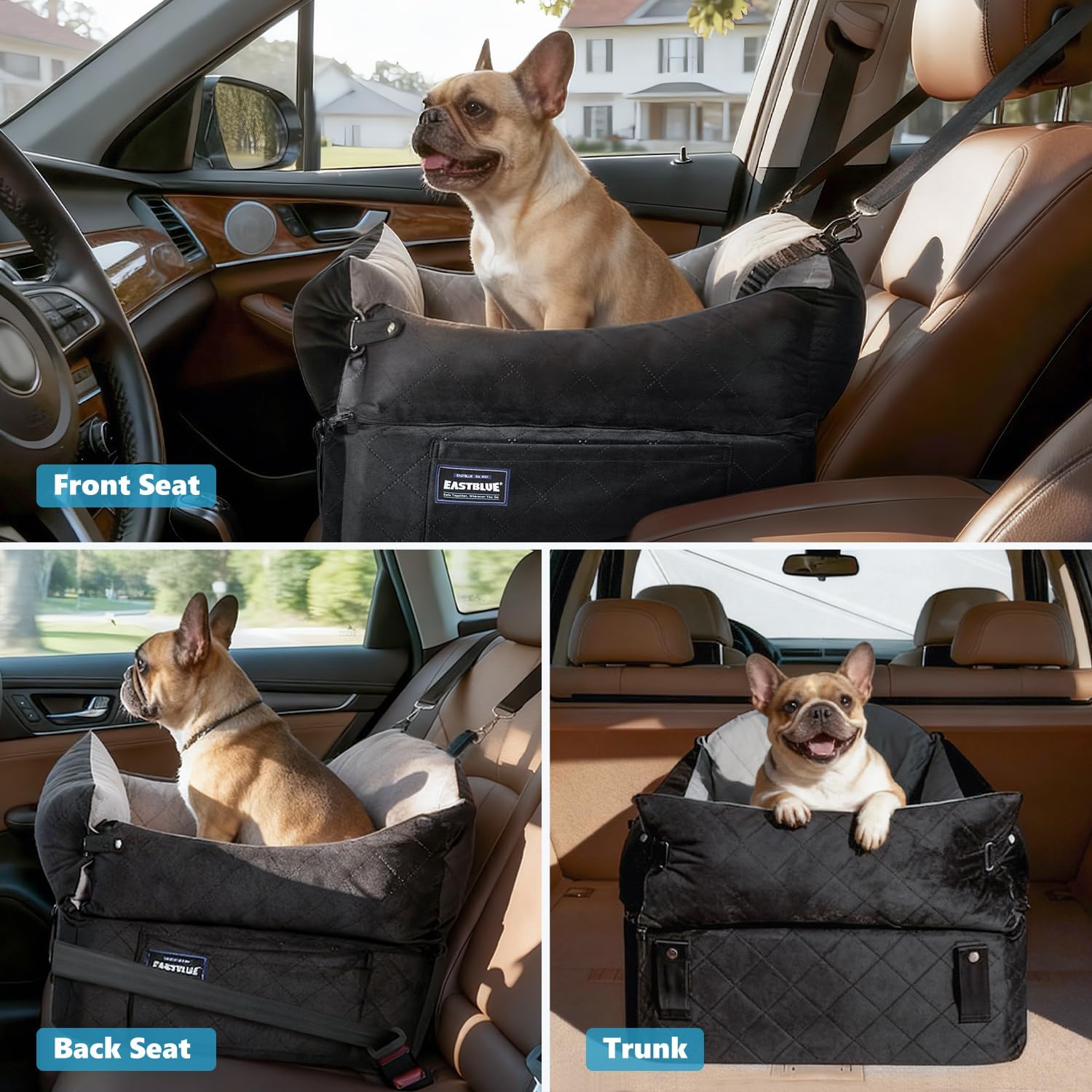 Top-Notch Comfort on the Go: Review of EASTBLUE Dog Car Seat for Small and Medium Dogs