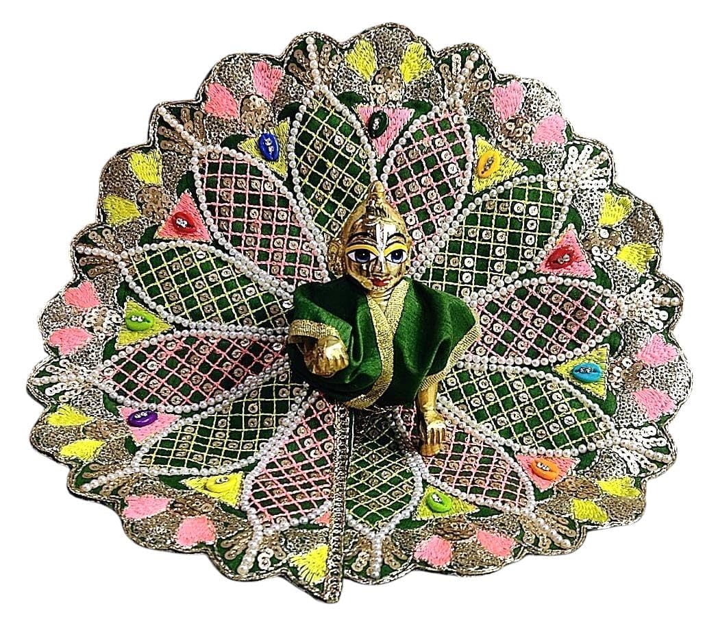 Partish Laddu Gopal Heavy Dress l Ladoo Gopal Dress l Bal Gopal l Kanha Ji Thakur Ji Heavy Dress Size 1 2 4 5 6 (Heavy Pack of 4, Size 0) 3