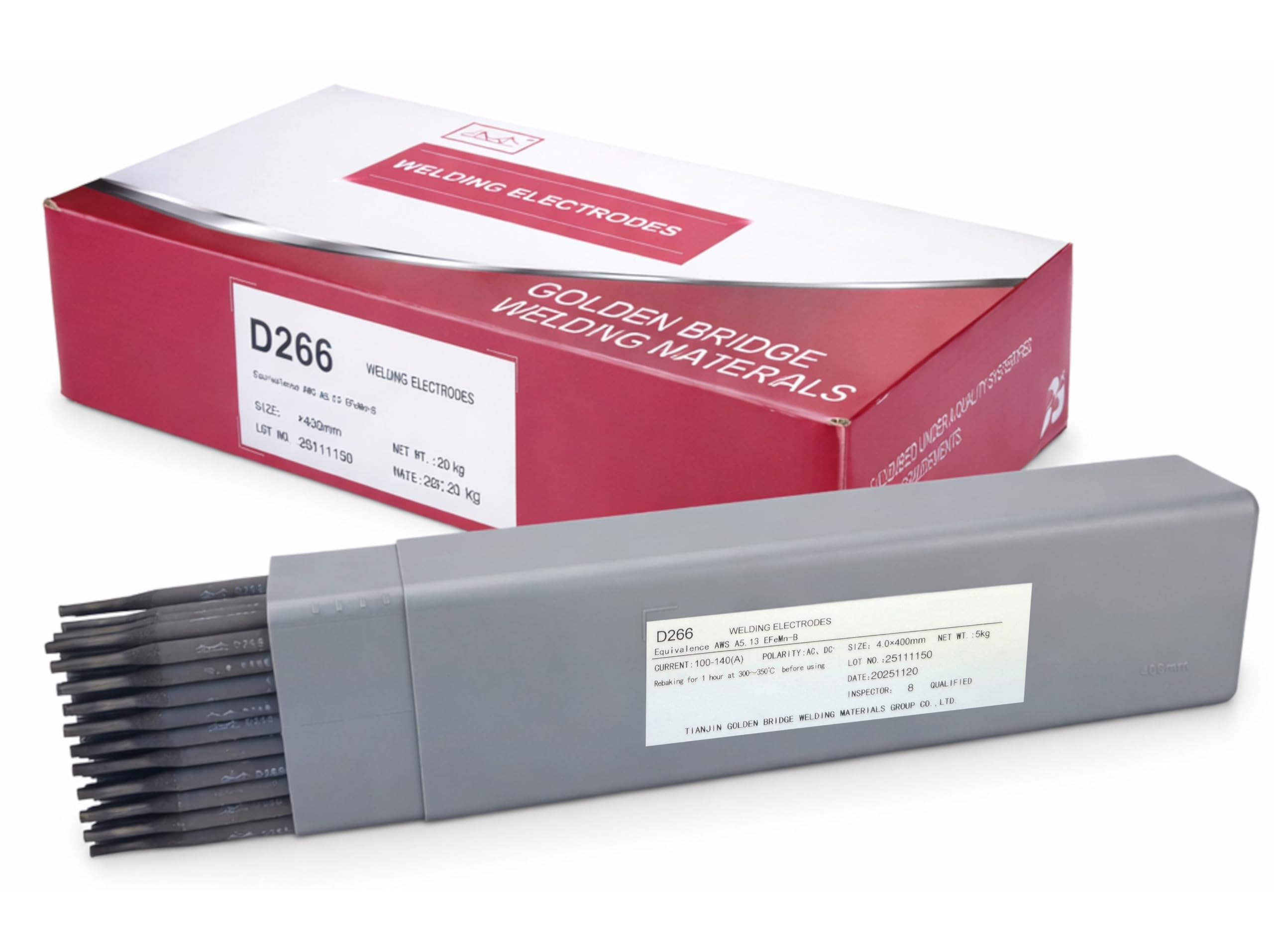 EFeMn-B D266 - Electrodo de manganeso alto oculto para superficies duras (5,13-11 libras)